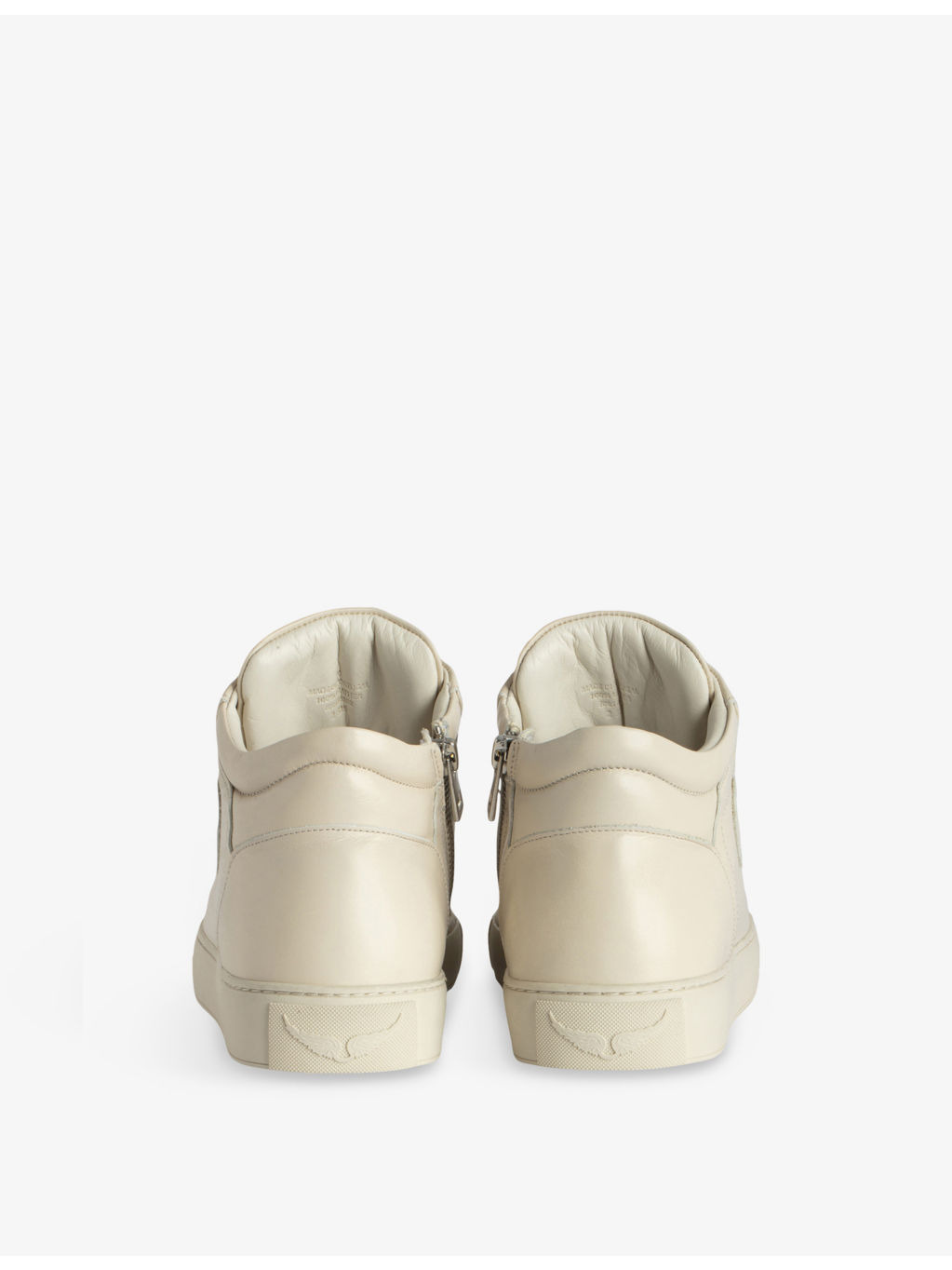Mid Fly Wing-Embroidered Leather Mid-Top Trainers - 4