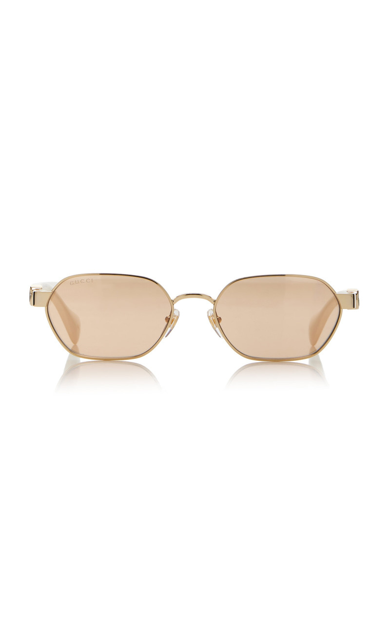 Round-Frame Metal Sunglasses gold - 1