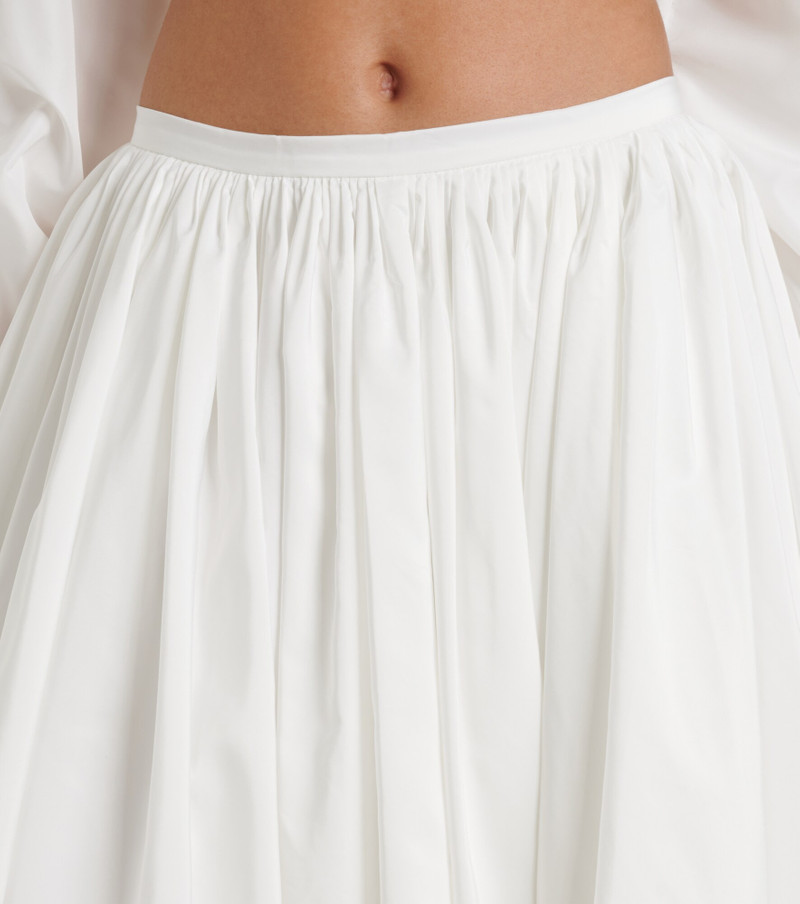 Asymmetric jersey midi skirt 3