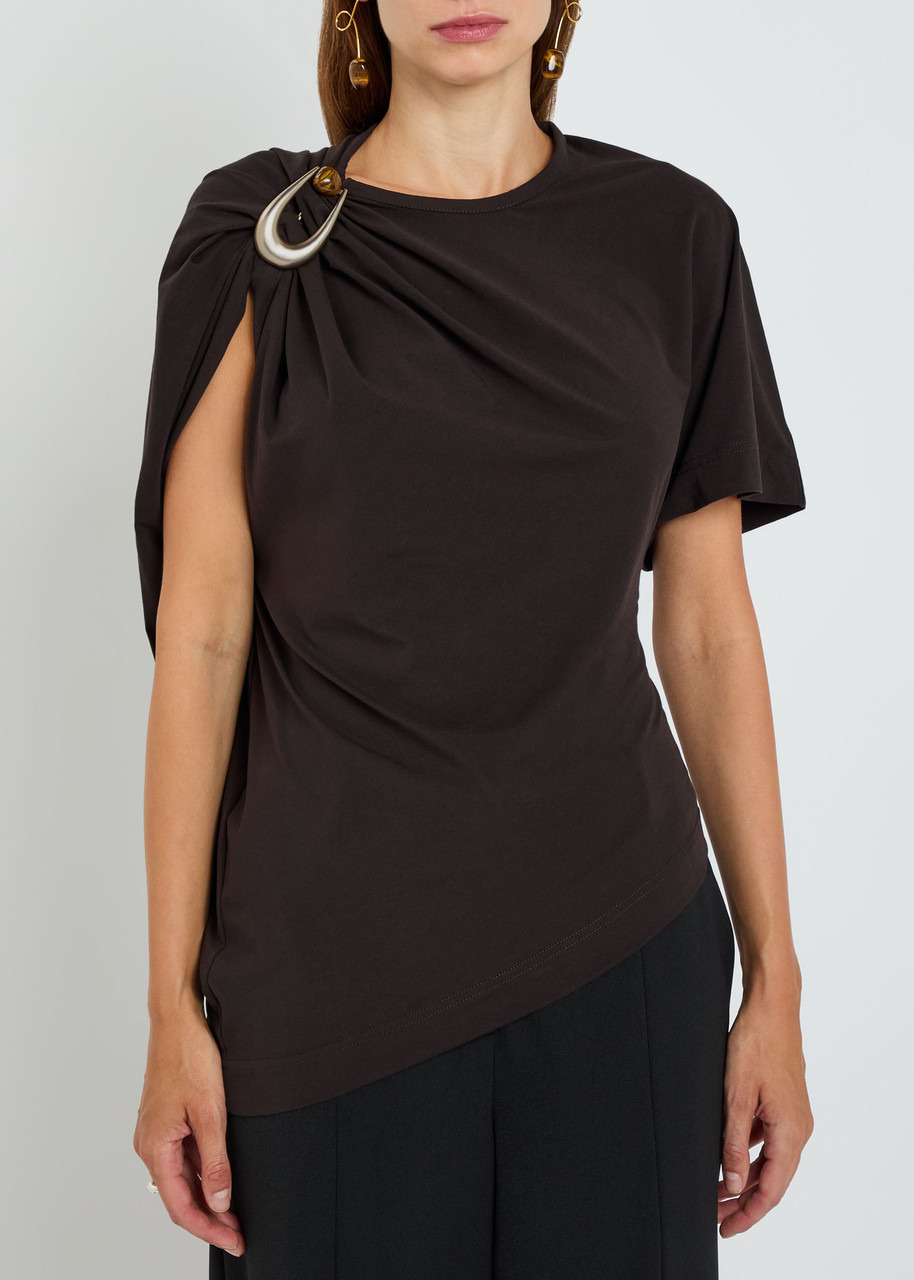 Christopher Esber Asymmetric Stretch-cotton T-shirt - 2