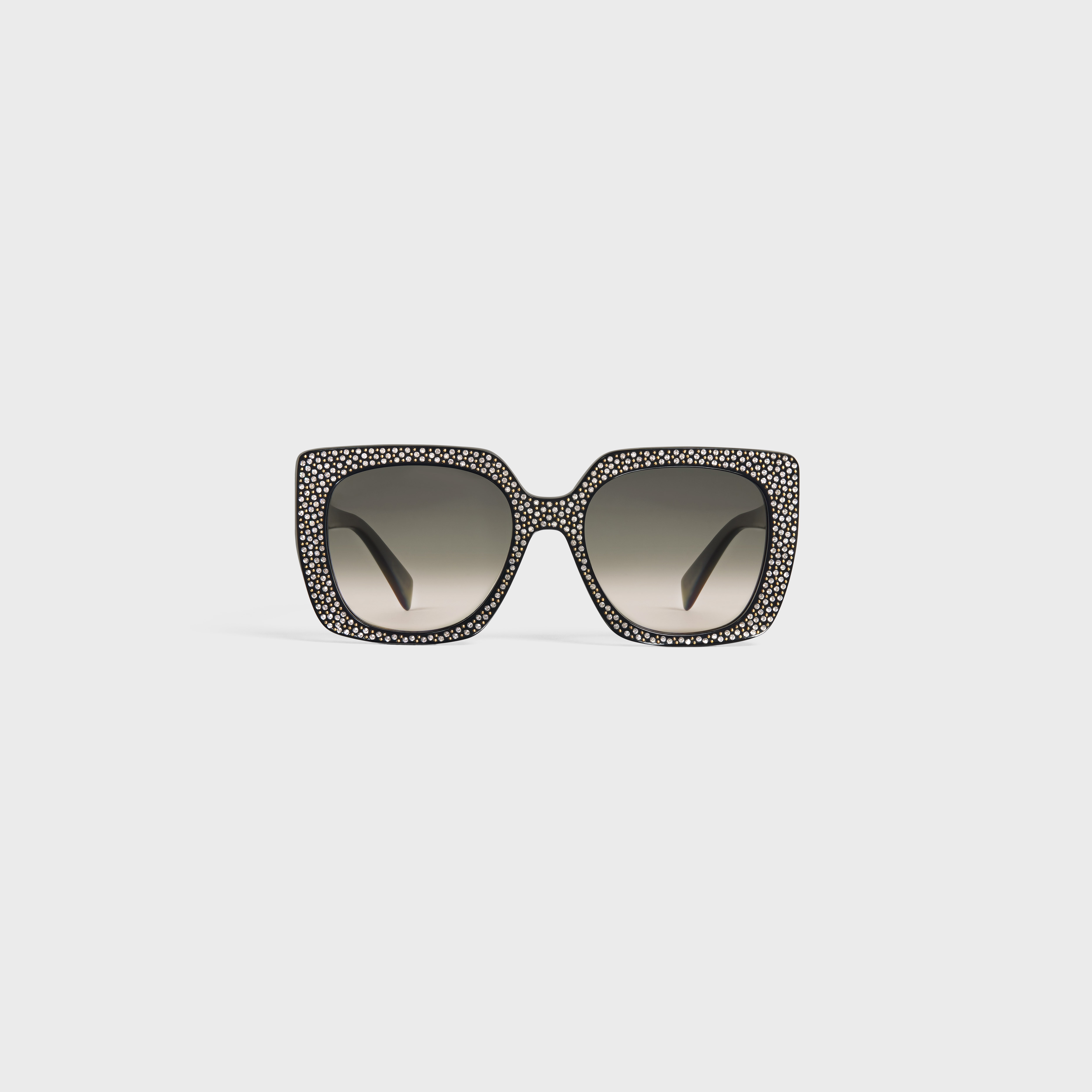 Square S218 sunglasses in Acetate with Crystals - 1