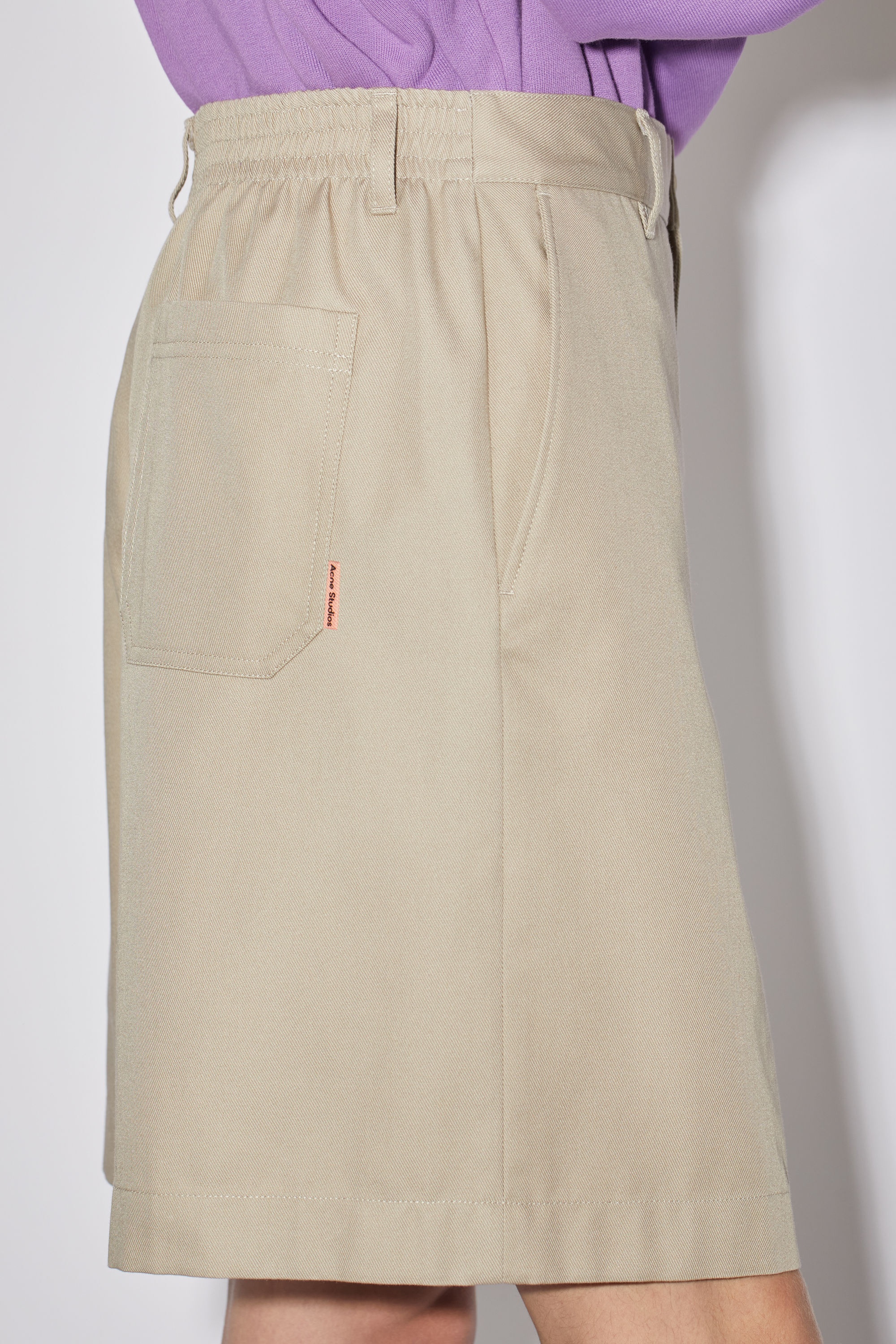Casual shorts - Cold beige - 5
