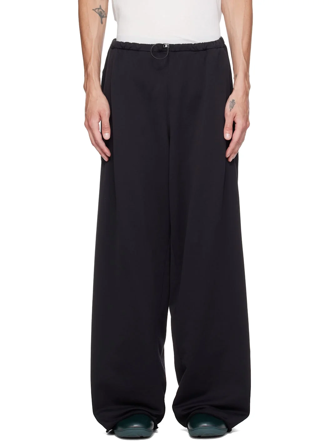 Black Veleka Wide Trousers - 1