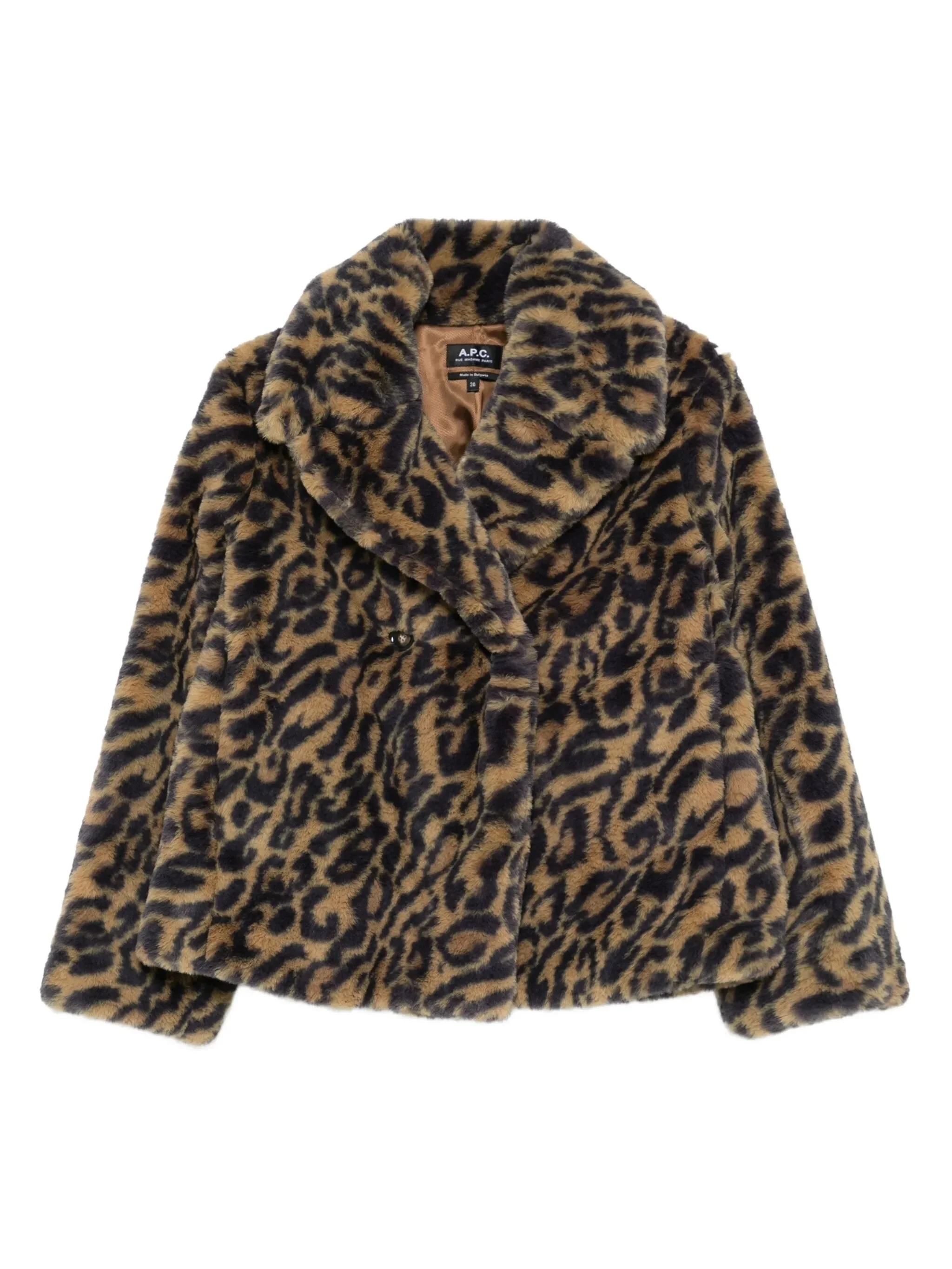 A.p.c. Leopard-print Double-breasted Jacket - 1