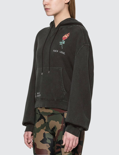 R13 Flaming Rose Cropped Hoodie outlook