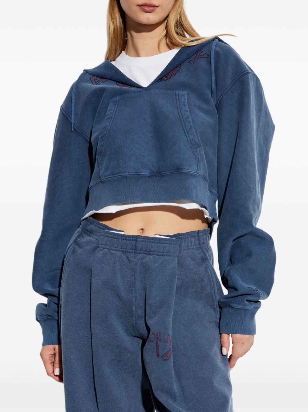 distressed cotton hoodie - 3