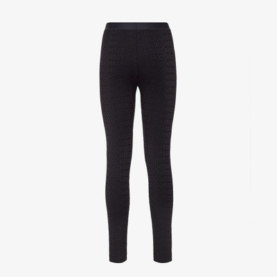 FENDI Tight-fitting leggings made of black fabric. The Fendi Roma logo is reinterpreted by Marc Jacobs in  outlook