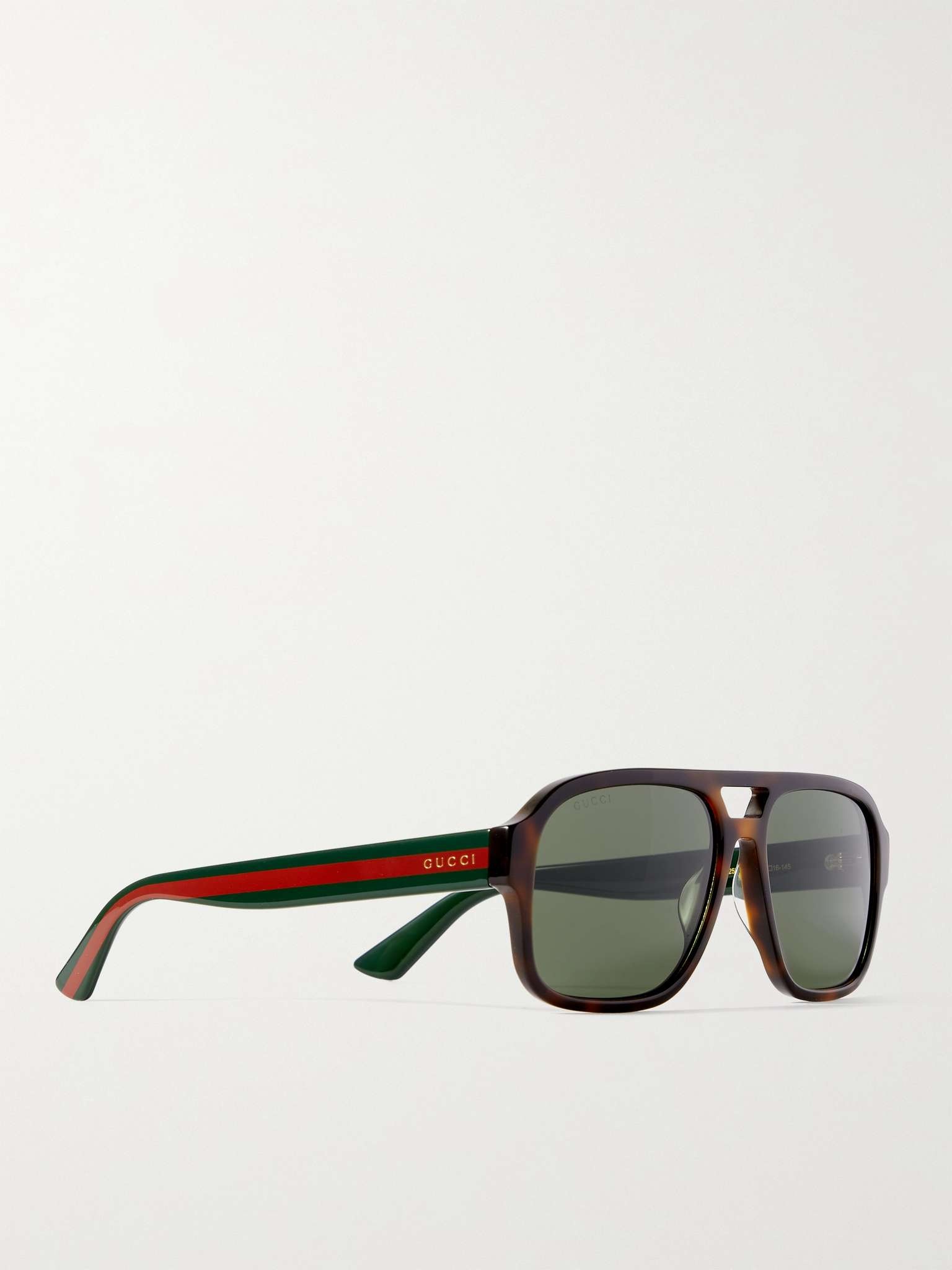 Aviator-Style Tortoiseshell Acetate Sunglasses - 2