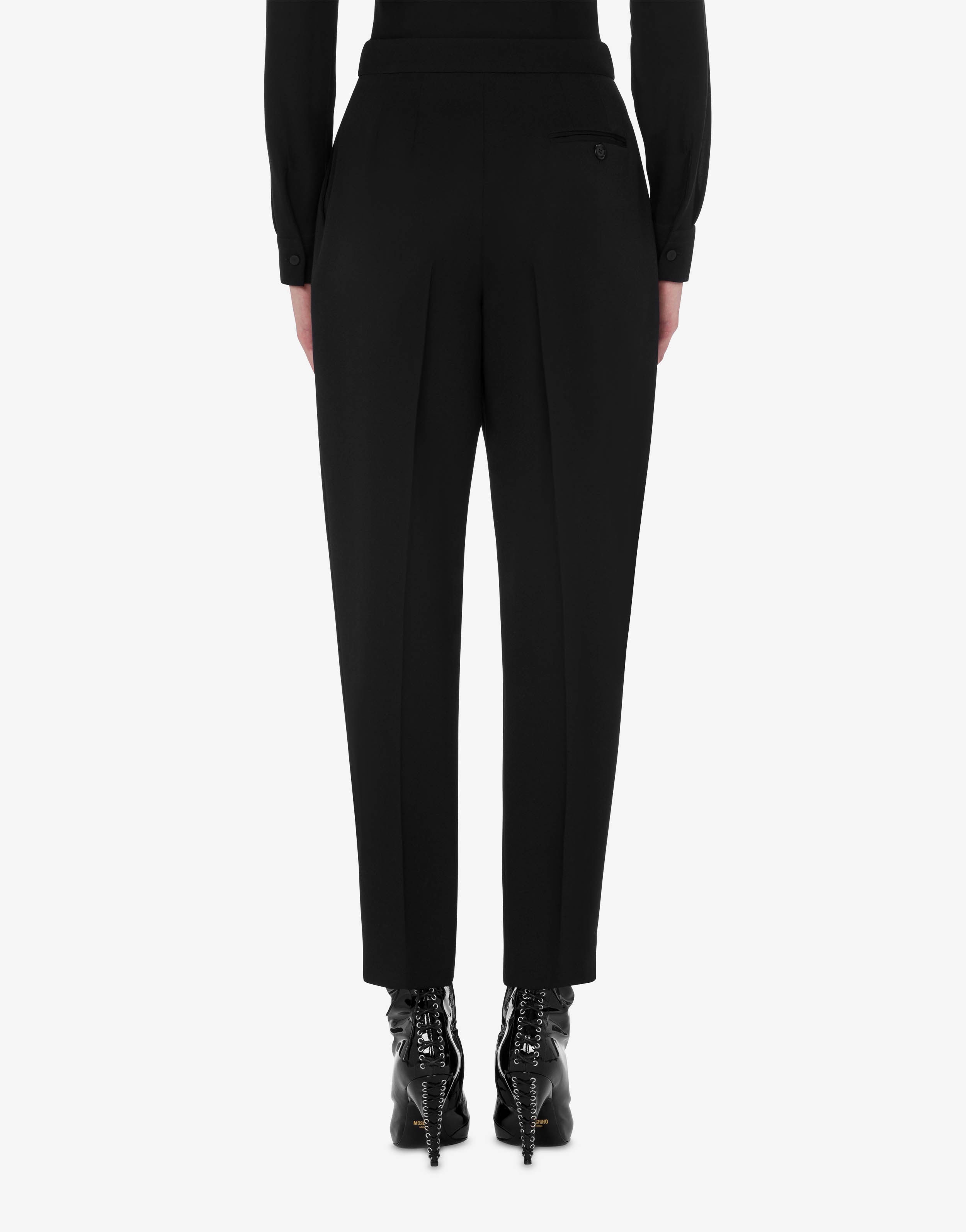 WOOL GRAIN DE POUDRE TROUSERS - 3