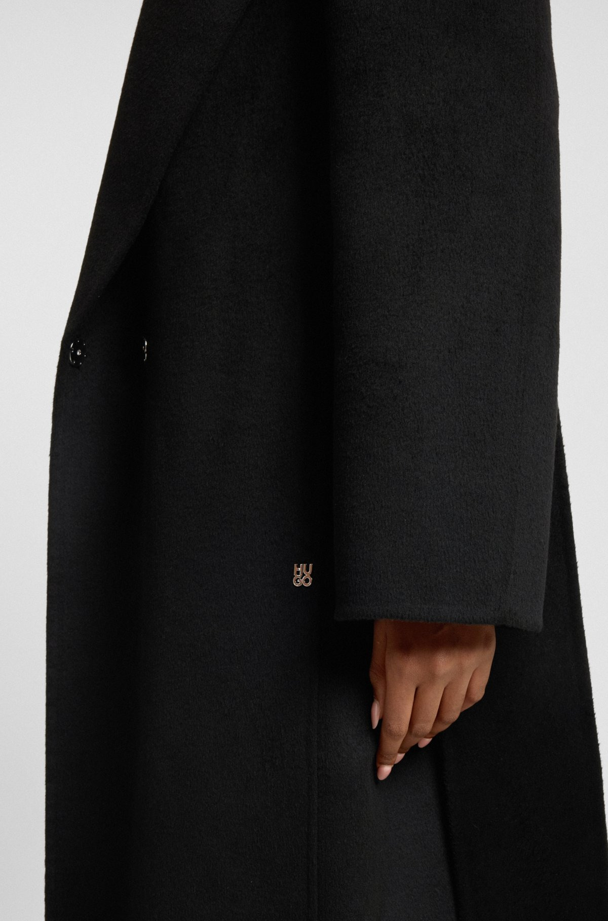 RELAXED-FIT ROBE-STYLE COAT WITH TIE-UP BELT - 6