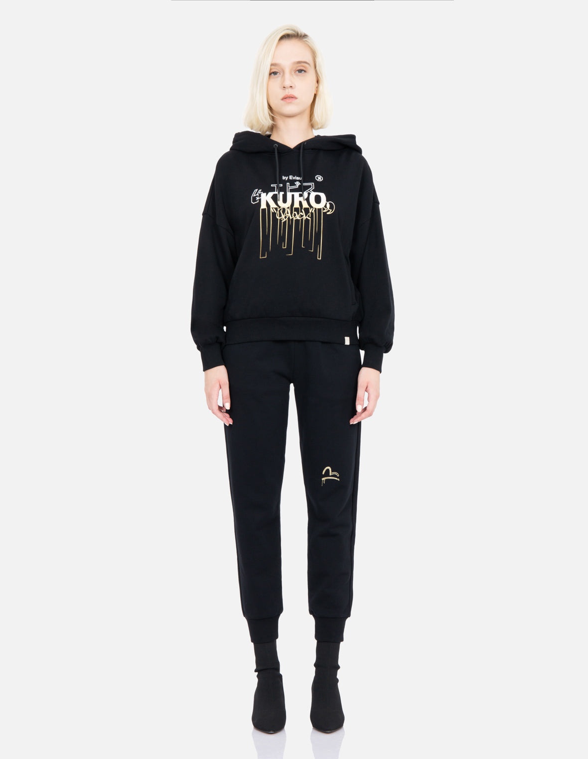 Kamon and Logo Print Sweatpants - 5