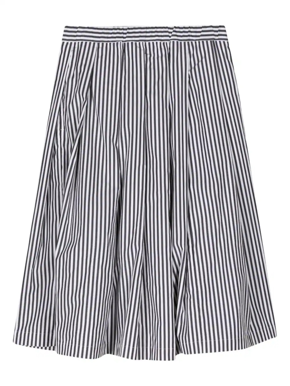 Stripe Pleated Skirt - 1