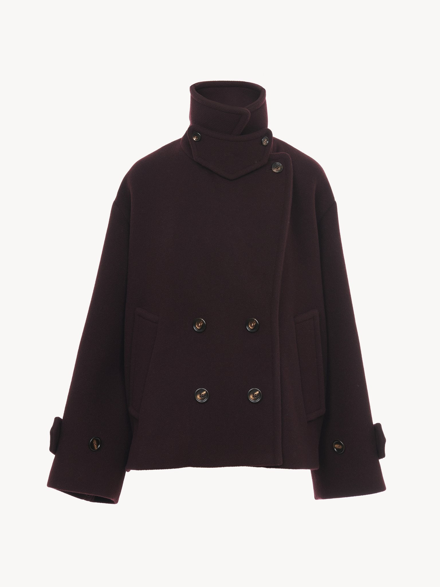 OVERSIZED SHORT COAT IN WOOL - 2