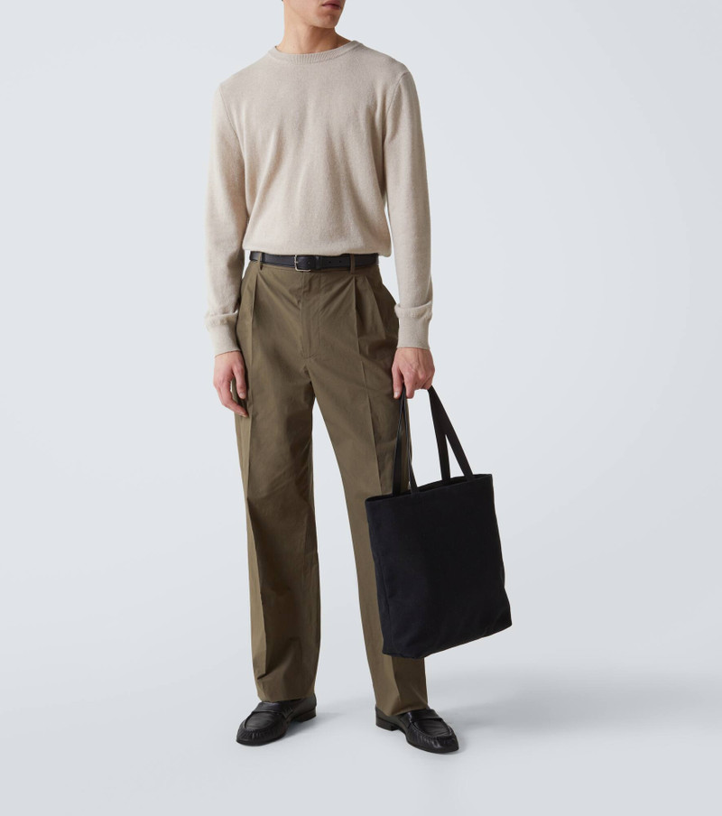 The Row Armory leather-trimmed tote bag outlook