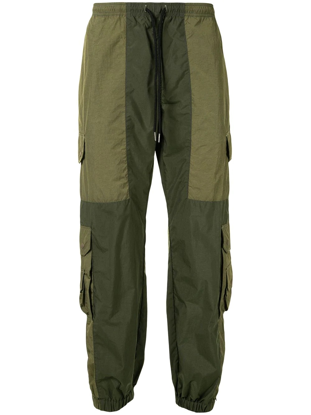 two-tone cargo trousers - 1