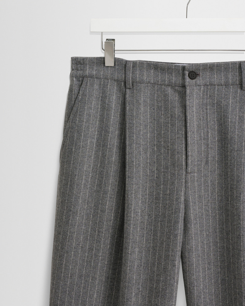 Malham - Charcoal Grey Pinstripe Wool Trousers 7