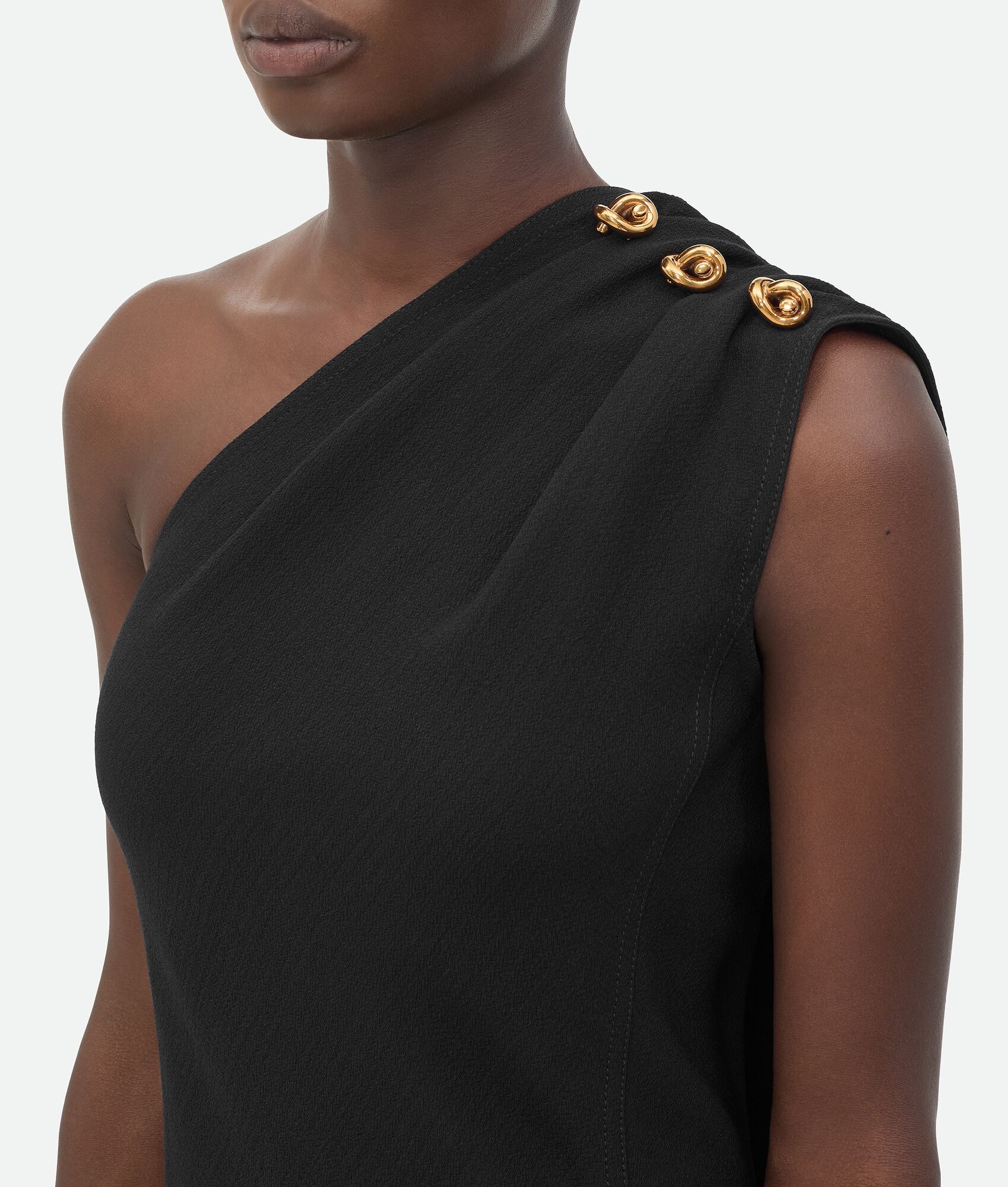 BOTTEGA VENETA wool viscose crepe dress black【注目商品】★ Bottega Veneta Wool Viscose Crepe Dress | REVERSIBLE