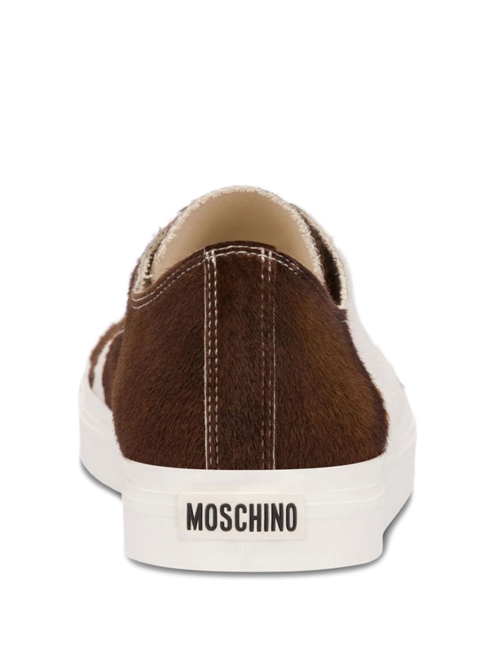 cowhide panelled sneakers - 3