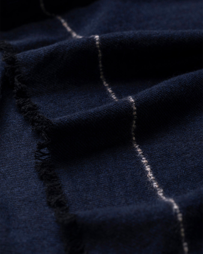 Usan Navy Cashmere Scarf 3