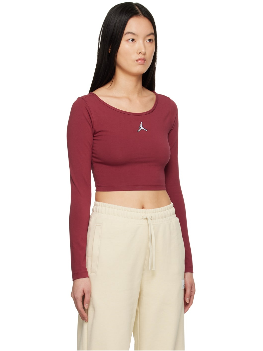 Burgundy Flight Long Sleeve T-Shirt - 2