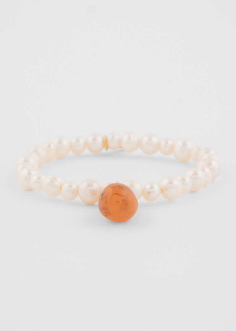 Paul Smith Pearl & Bio Resin Gold Vermeil Bracelet by Completedworks outlook
