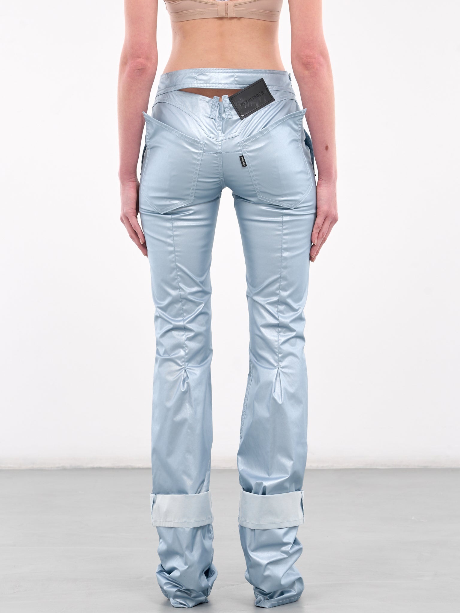 Coated Open Back Jeans - 3