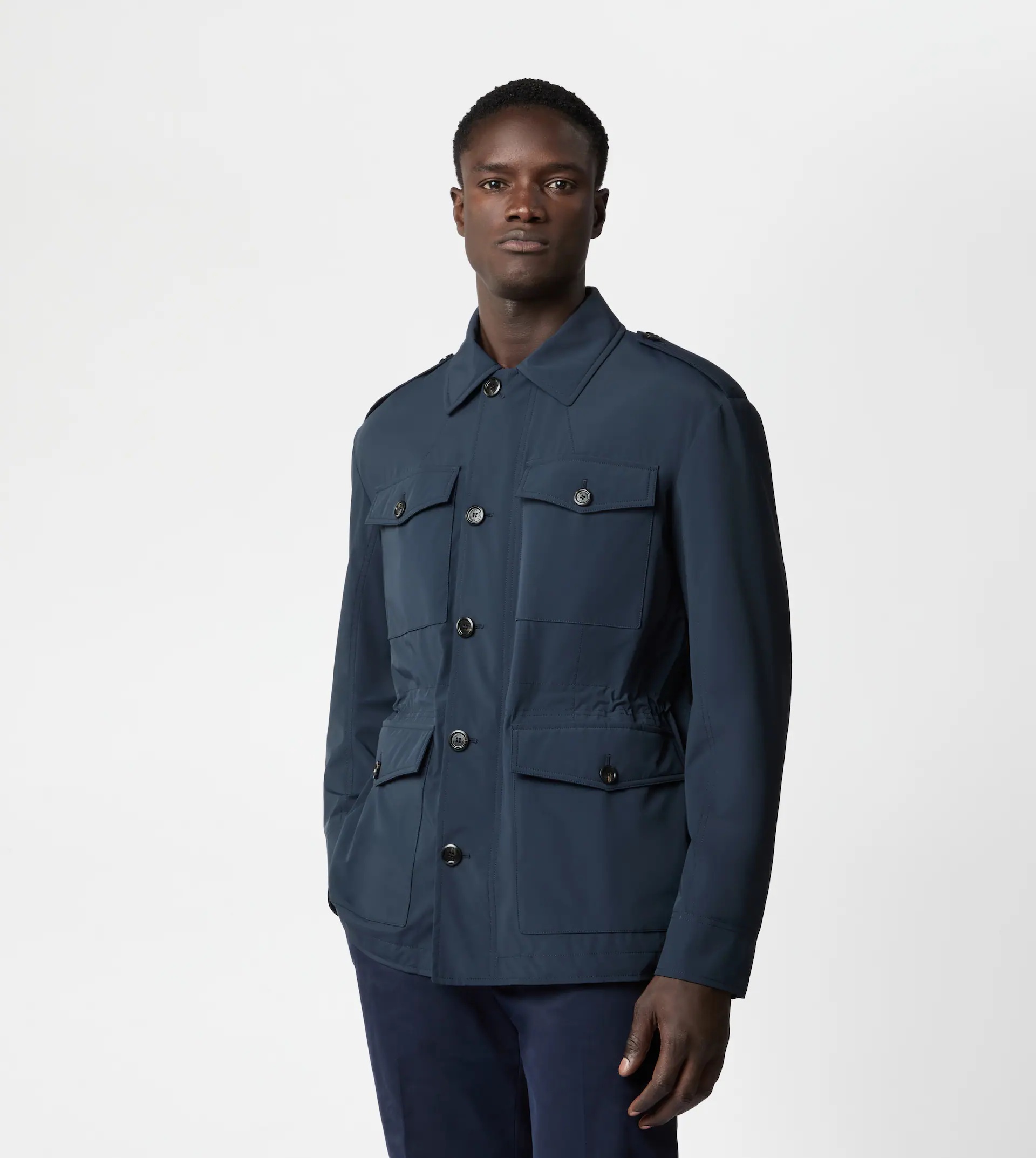 FIELD JACKET IN TECHNICAL FABRIC - BLUE - 3