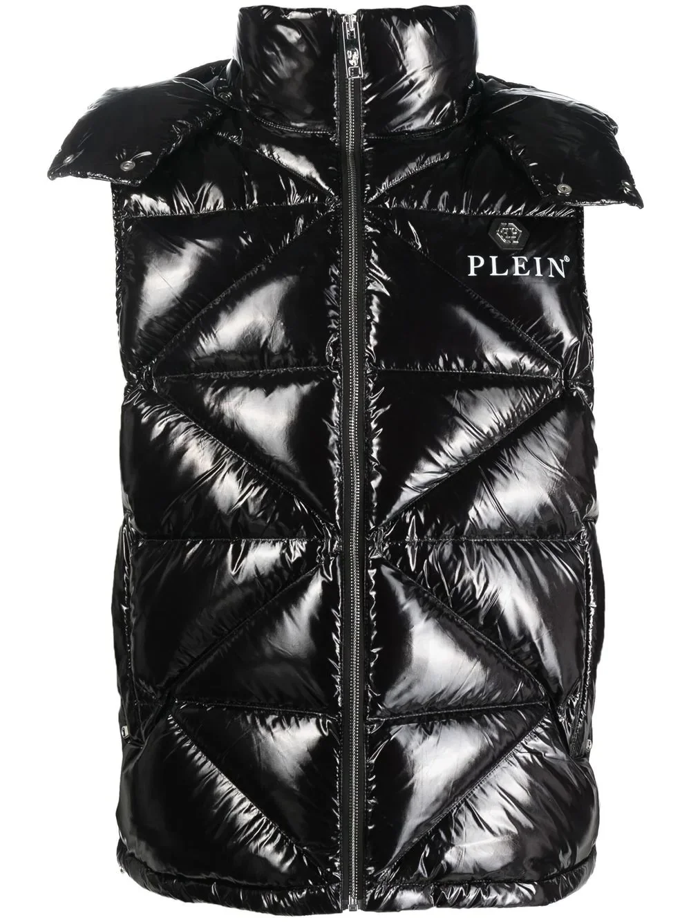 sleeveless quilted jacket - 1