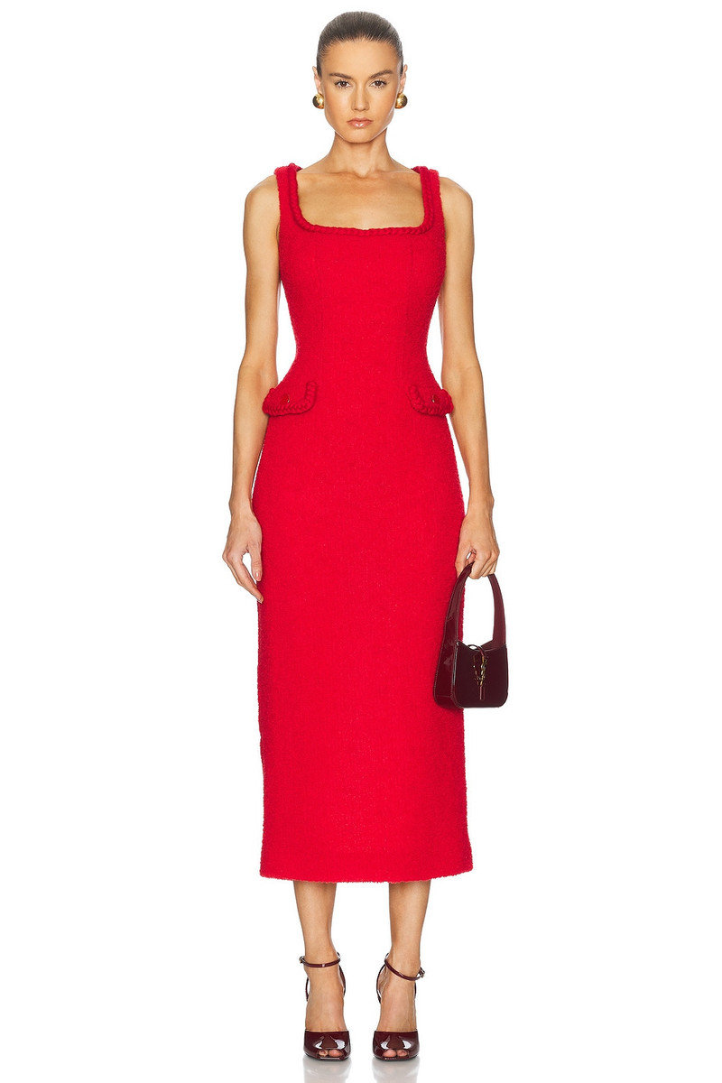 Tweed Sleeveless Long Dress 1