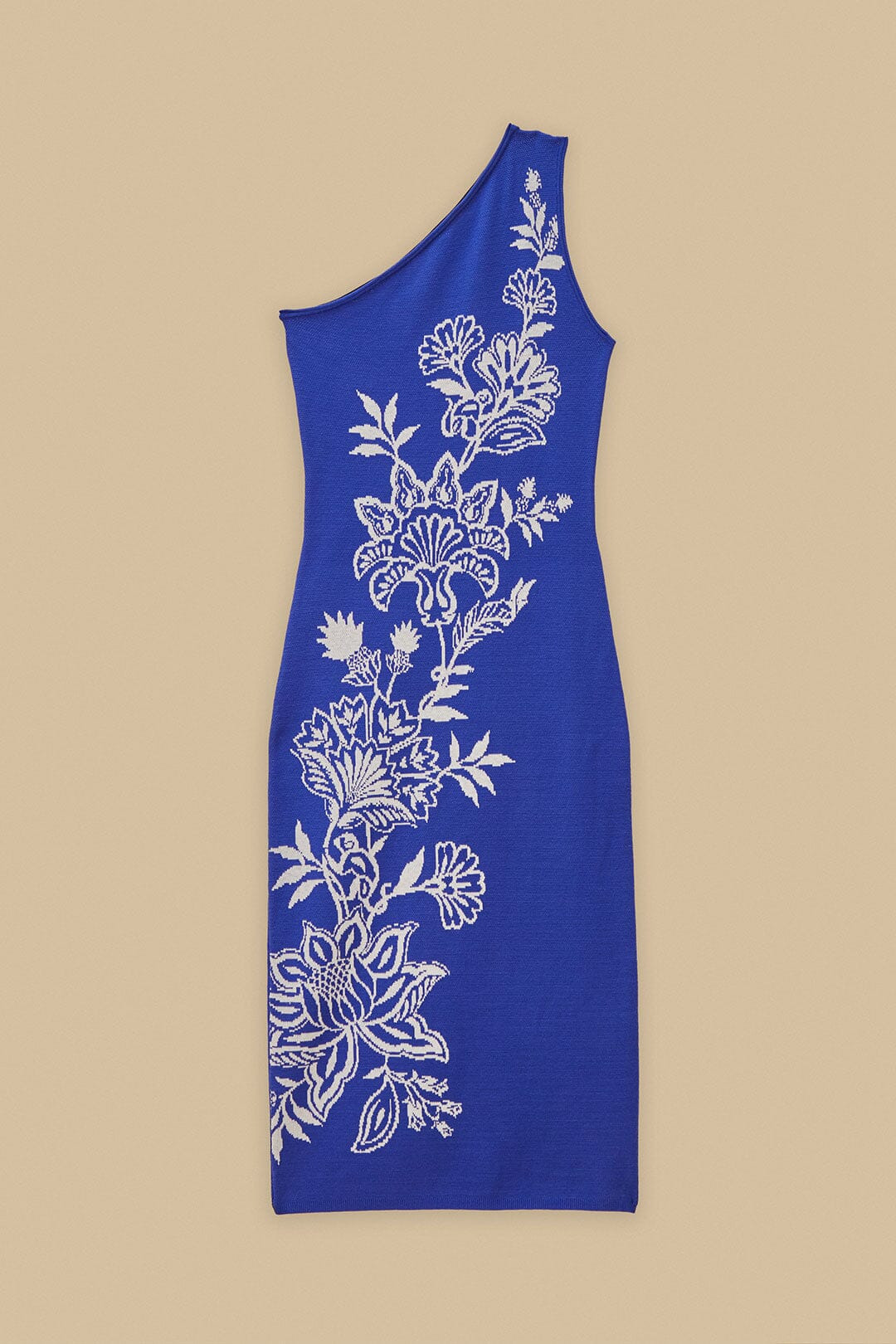 Blue Porcelain Garden Knit Midi Dress - 5