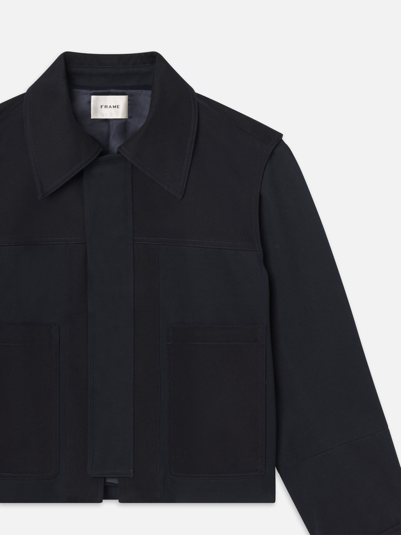 FRAME The Errand Coat in Navy outlook
