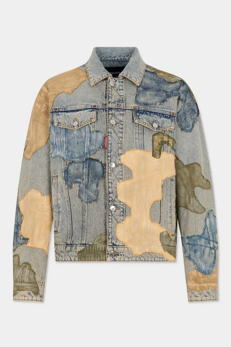 SAND CAMO OVERSIZED JEAN JACKET - 1