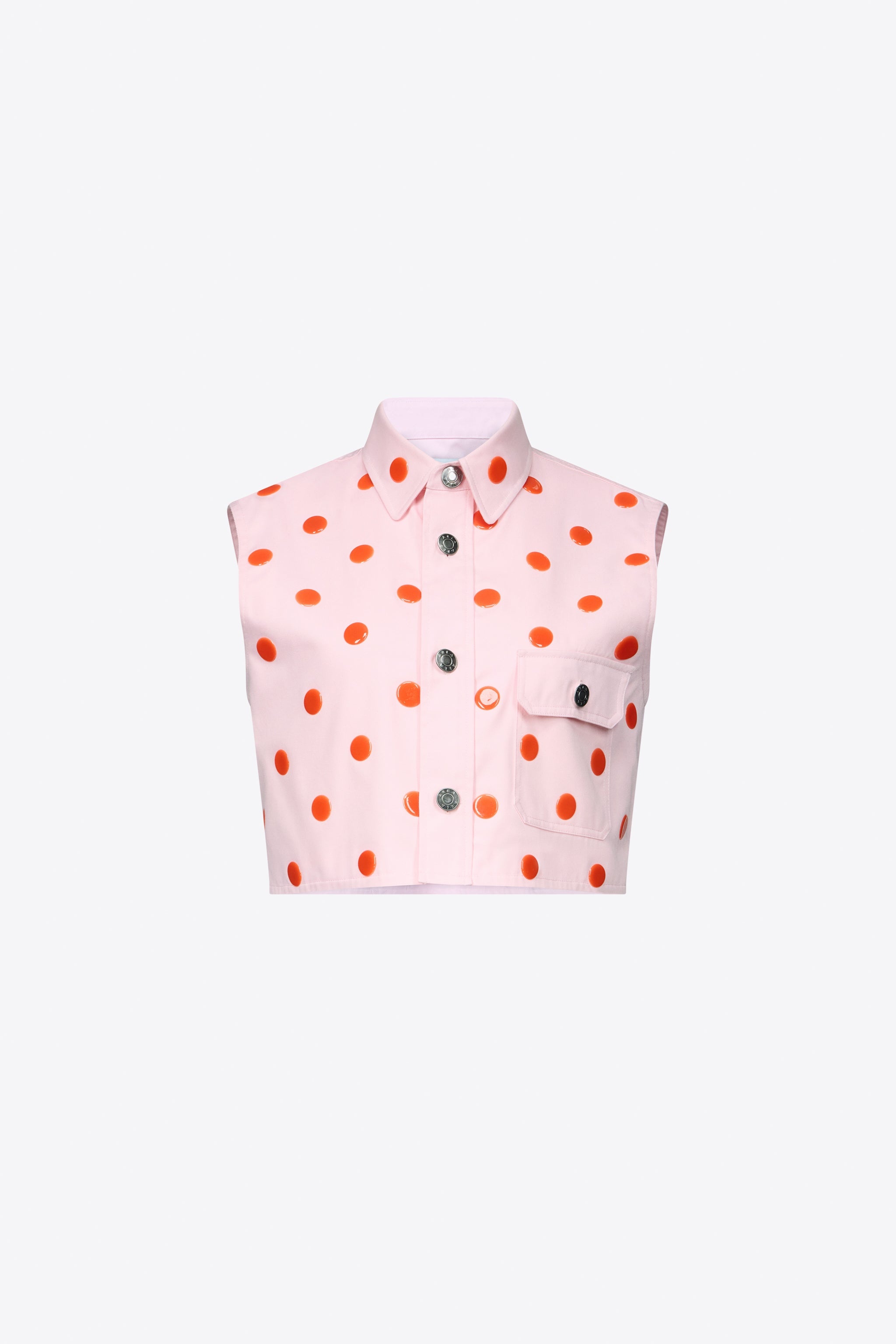 POLKA DOT SLEEVELESS TOP - 1