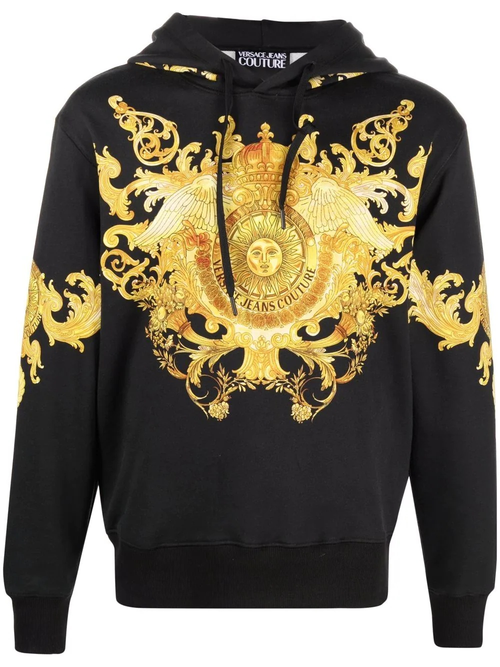 baroque-print hoodie - 1