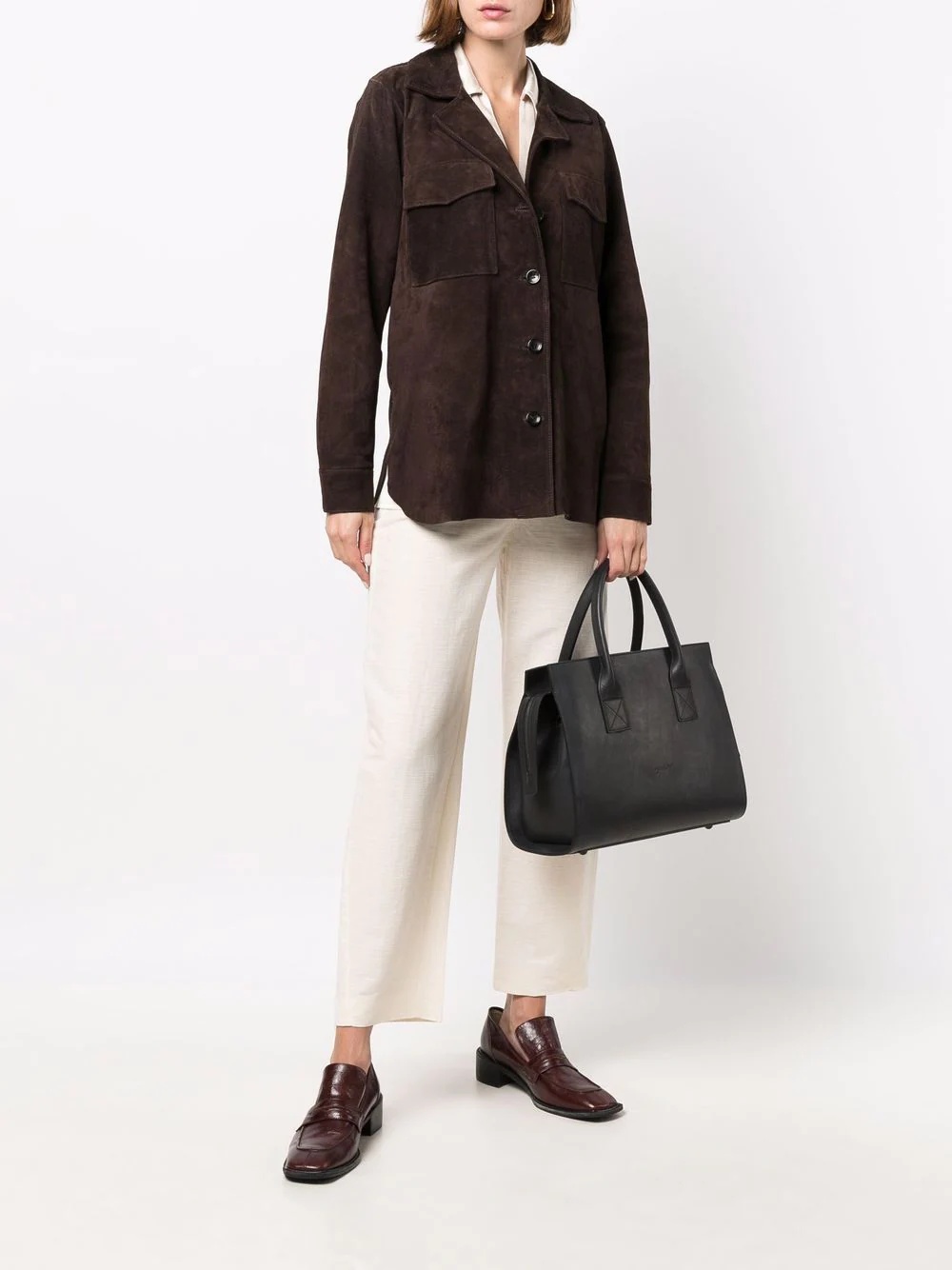 Riga Media leather tote - 2