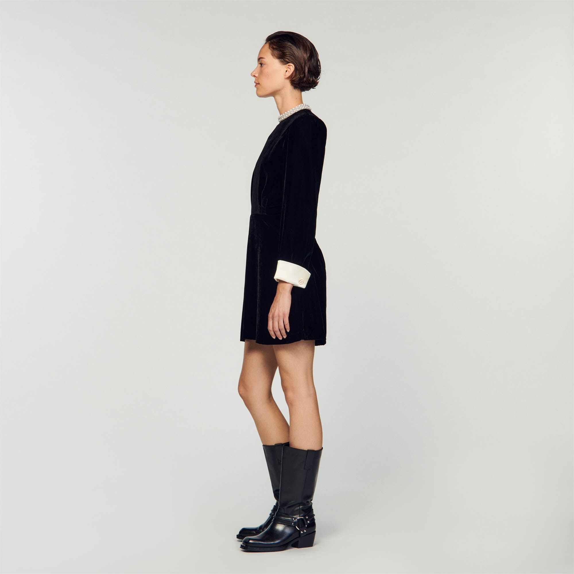 SHORT VELVET DRESS - 7