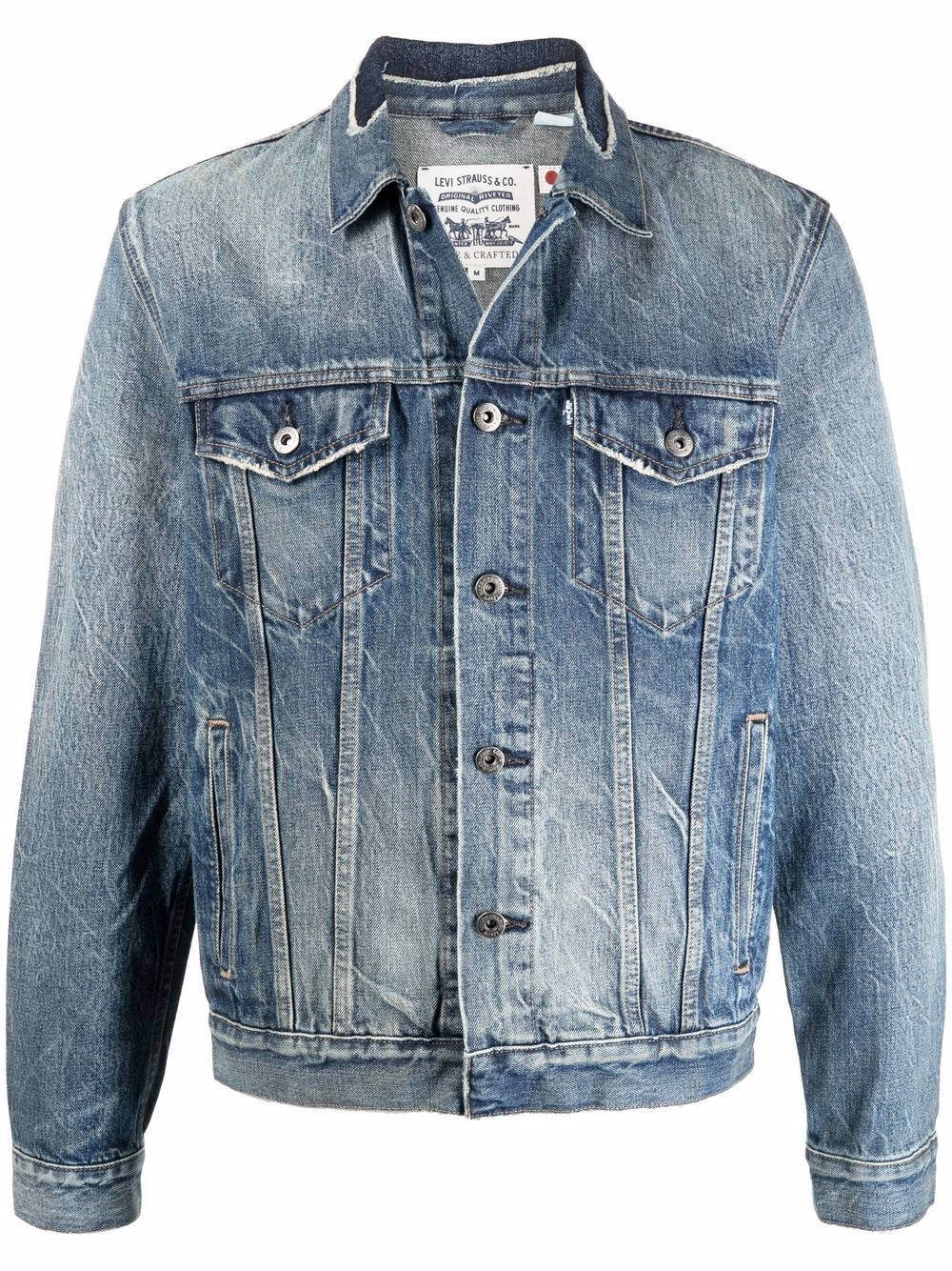 light-wash denim jacket - 1