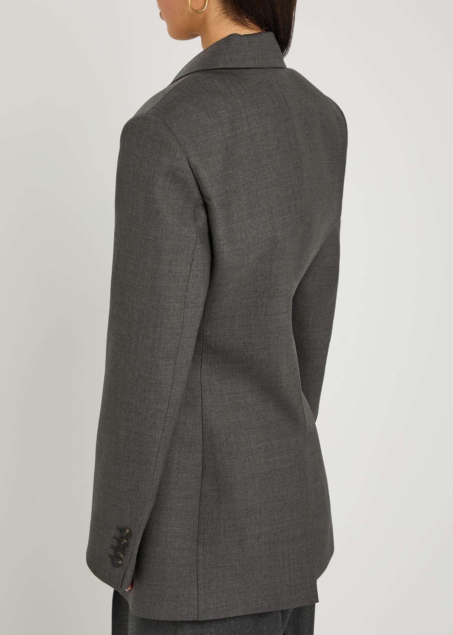 Rohe Double-breasted Stretch-wool Blazer - 3