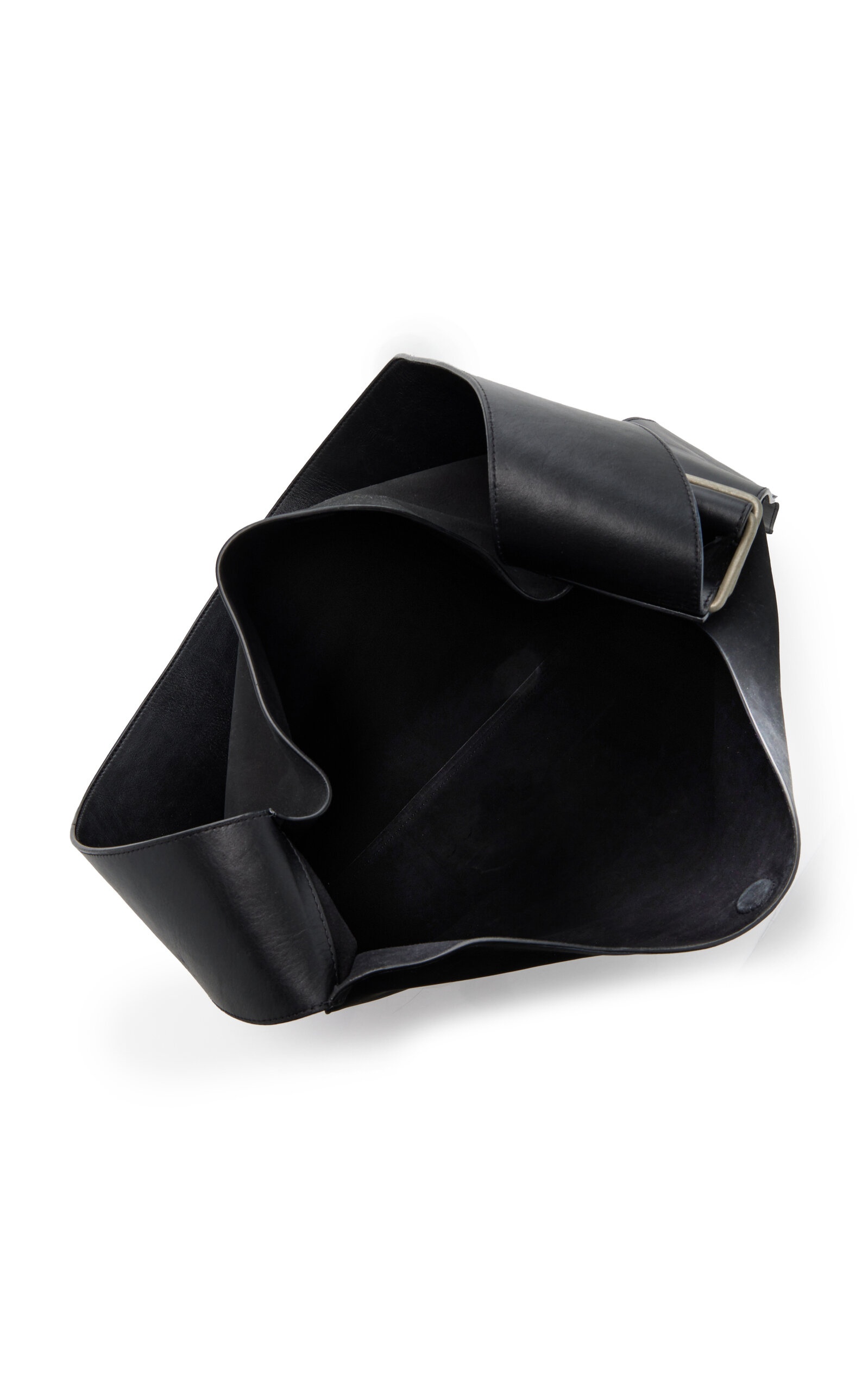 Ring-Detail Leather Bag black - 6