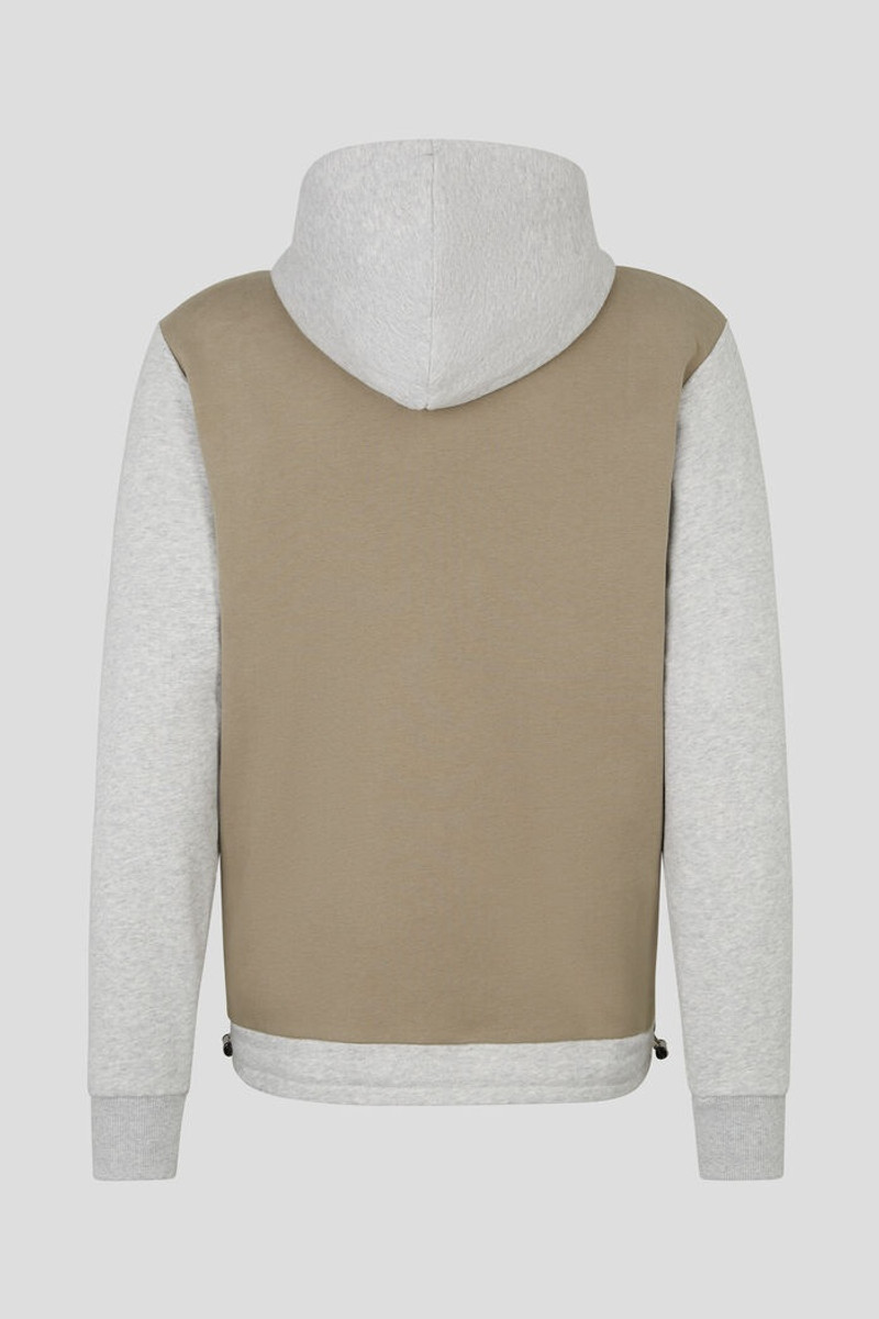 BOGNER Kansas Sweatshirt jacket in Beige/Gray outlook
