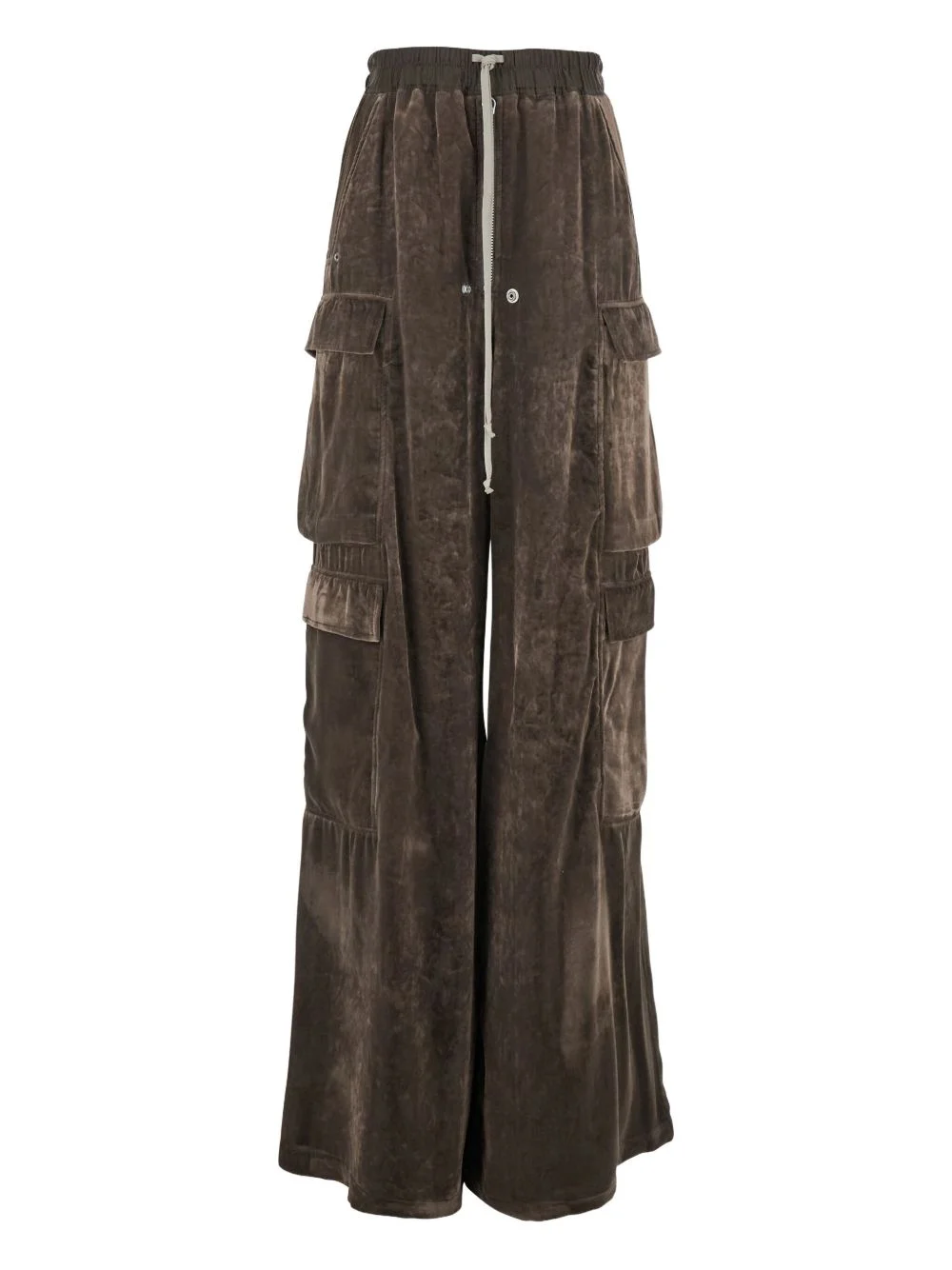 cargo-pocket velvet trousers - 1