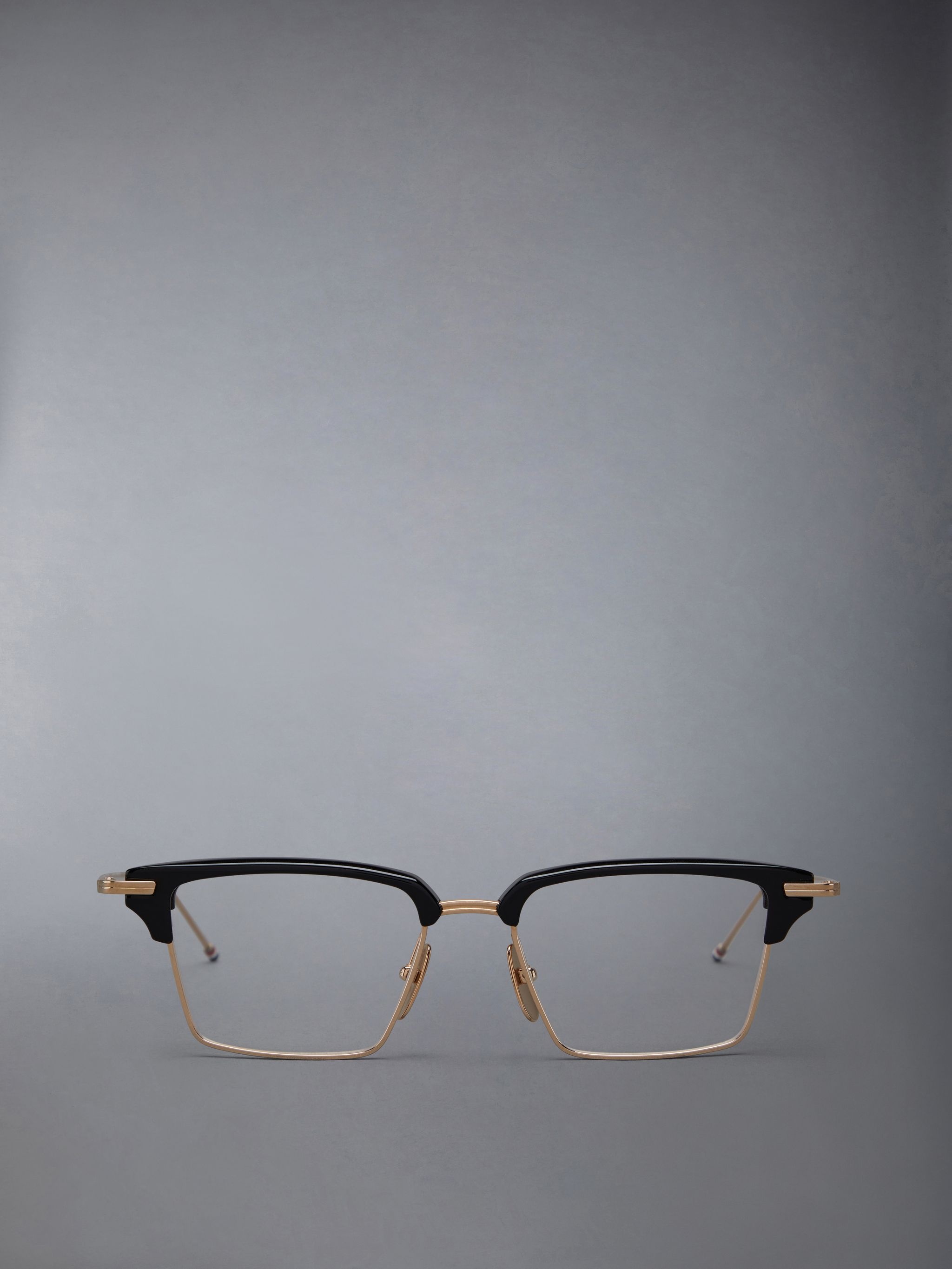 RECTANGULAR EYEGLASSES IN ACETATE AND TITANIUM - 1