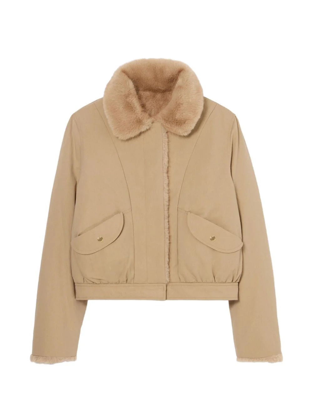 faux-fur trim parka - 1