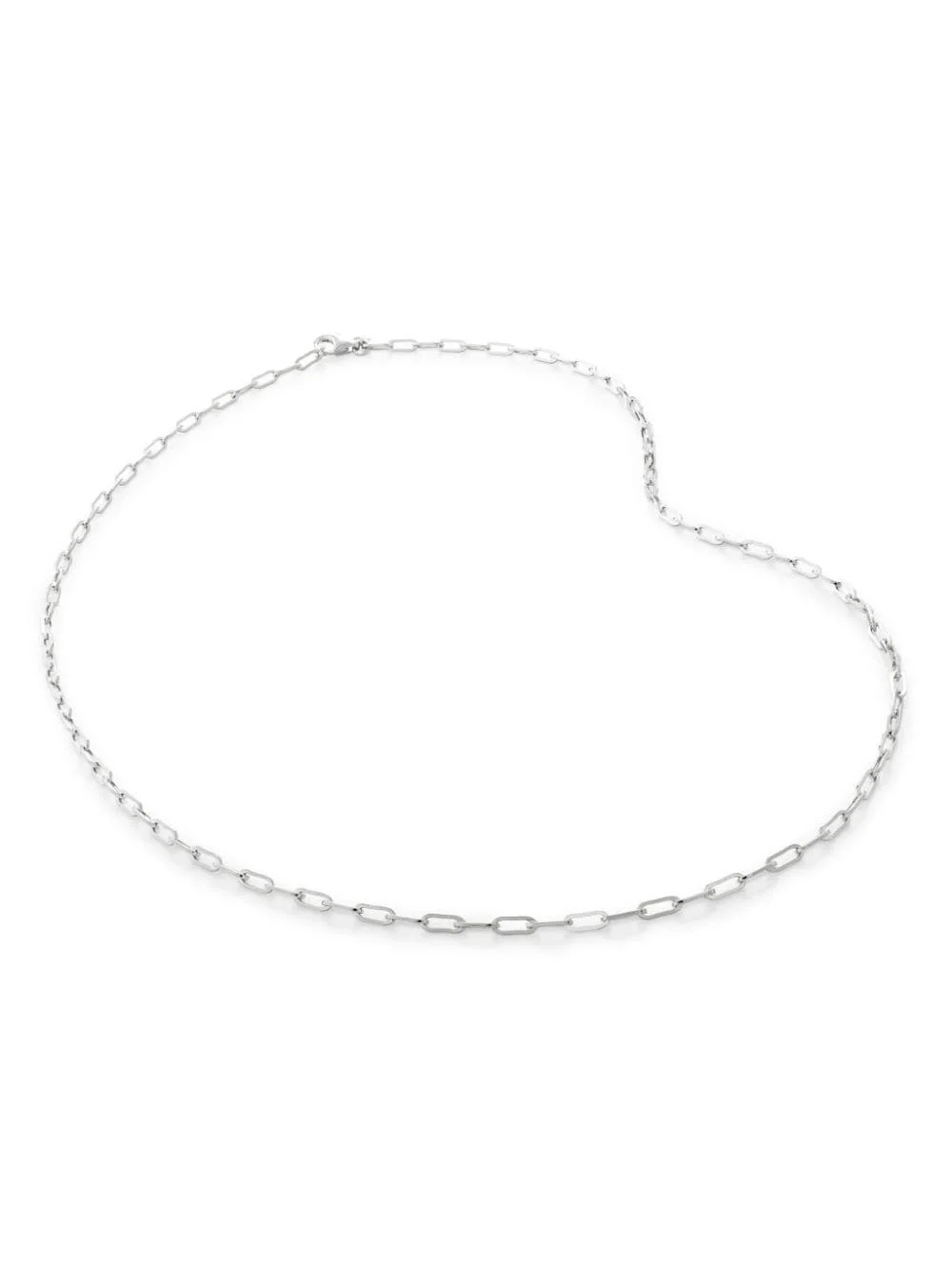 recycled sterling-silver paperclip-chain necklace - 1