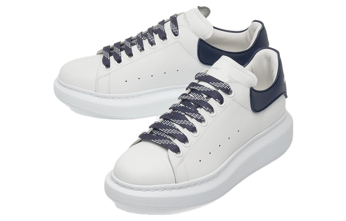 (WMNS) Alexander McQueen Oversized Sneaker 'White Ink Blue' 621056WHXMT9164 - 2