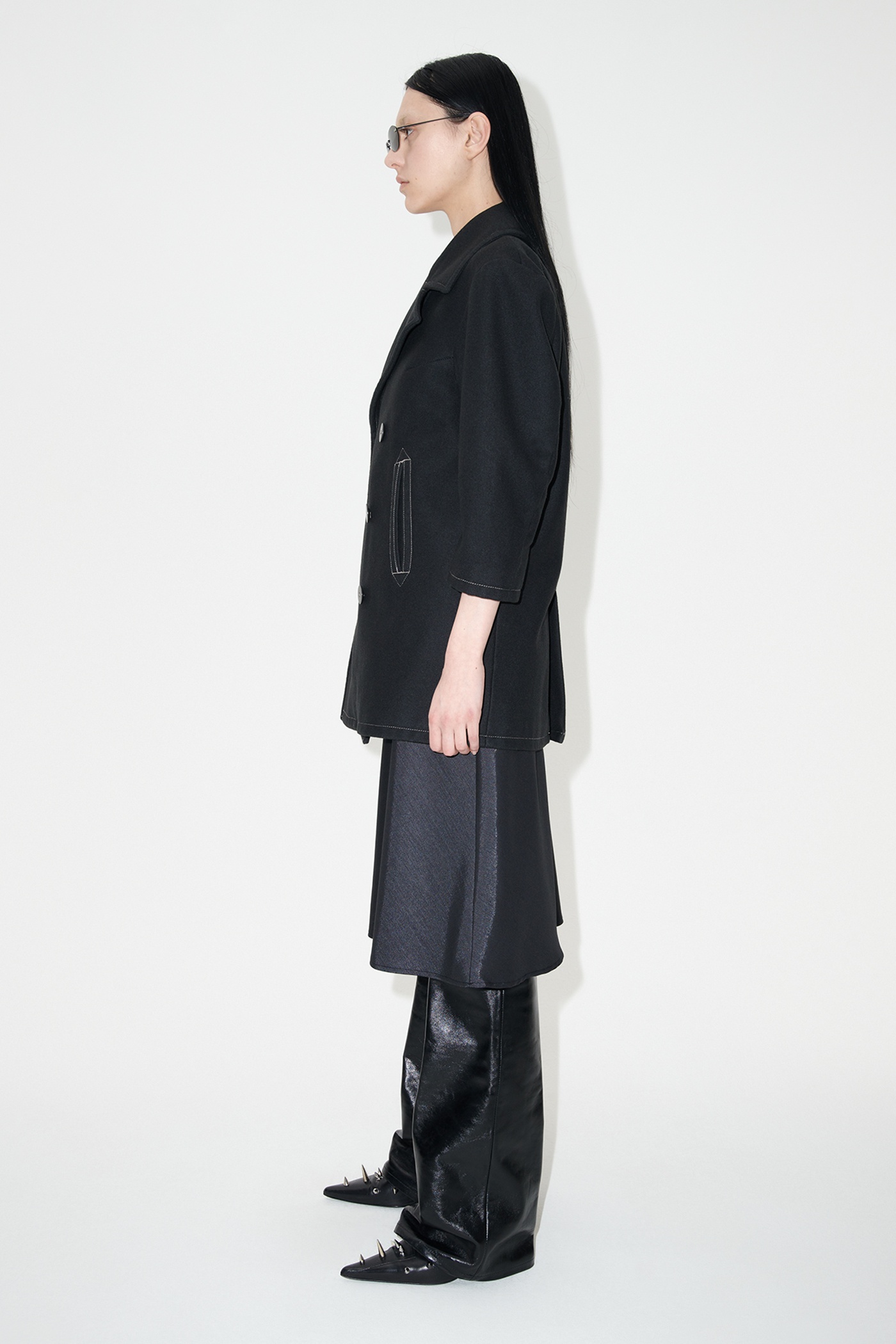 Shrunken Peacoat Obsidian Bath Wool - 3