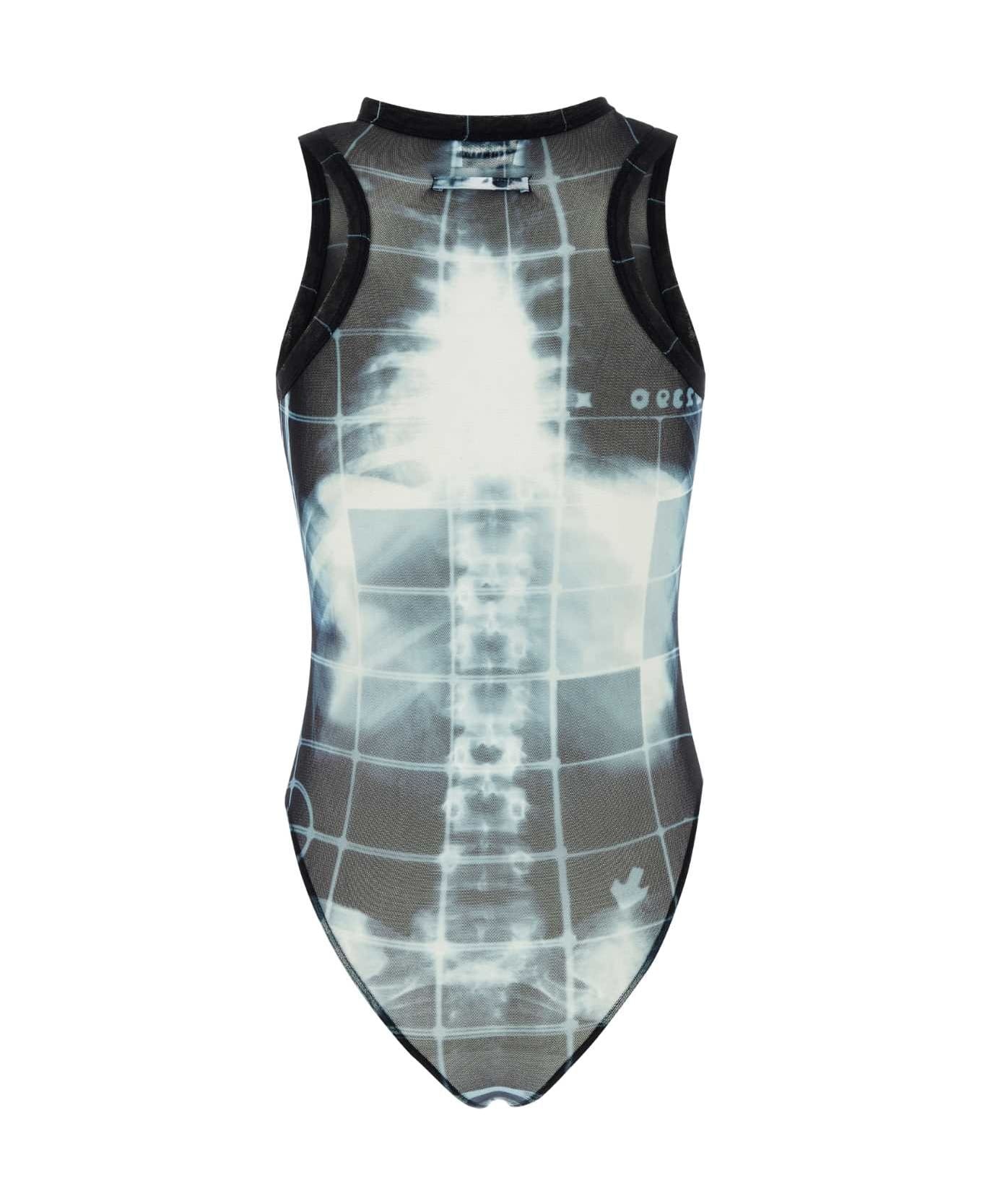 Printed Mesh Bodysuit - 2