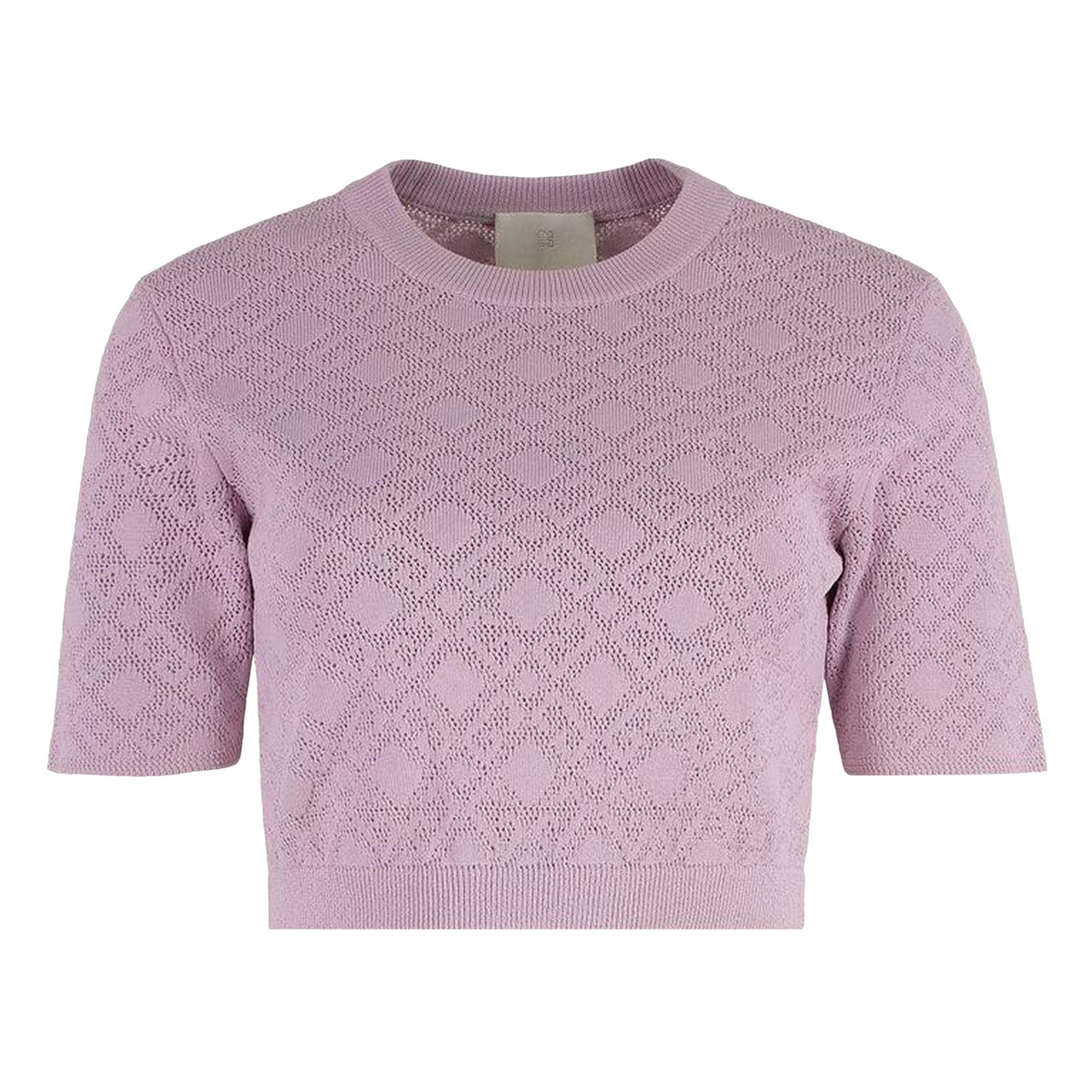 Givenchy Monogram 72 Jacquard Short-Sleeve Knit Top 'Parma' - 1