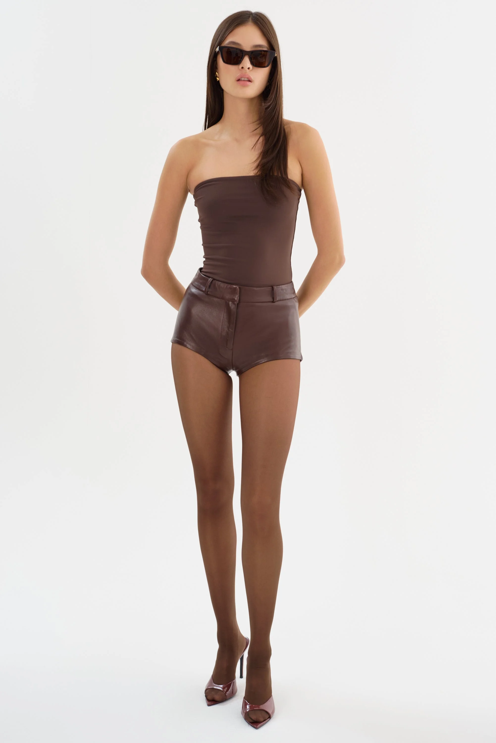 ANNAISE | Leather Hot Shorts - 1