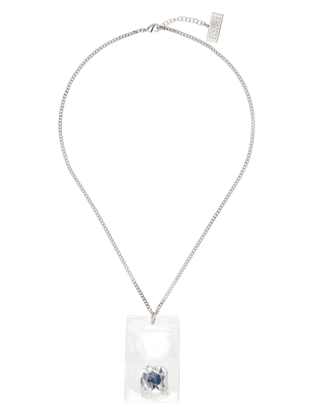 Silver Stone In Plastic Bag Necklace - 1